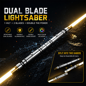 LGT <span class=keywords><strong>Sabre</strong></span> à double tranchant Heavy Dueling Lightsaber avec FOC Metal Hilt APP Control Lightsaber Bastila Shan glowing toys for Cosplay - Product Image 1