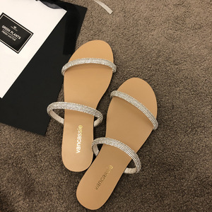 Zapatos de verano elegantes para niñas, zapatillas de talla grande, zapatillas de playa, Sandalias planas para mujer - Product Image 3