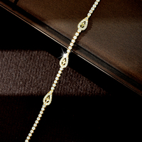 Bracelets en forme géométrique couleur or avec zircone cubique pour femmes, bijoux de fête nuptiale, accessoires Bijoux B132