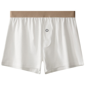 Boxer da uomo estivi a quadri leggeri e traspiranti larghi pantaloni Arro Spandex/cotone con Logo in vita Boxer da uomo - Product Image 5