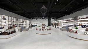 Giày Cửa Hàng Màn Hình Hiển Thị Kệ Giày Giá Đứng Thiết Kế Gỗ Showcase Glass Giày Hiển Thị Trường Hợp - Product Image 2