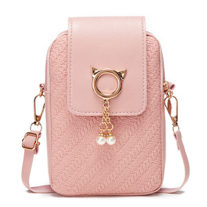 Bolso de Teléfono de Piel Sintética Estilo Coreano para <span class=keywords><strong>Hombre</strong></span>, Bolso de Hombro y Bandolera Moderno 2025, Fresco y Dulce, con Relieve, Venta al por Mayor - Product Image 5