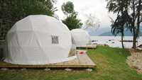 Maison dôme Glamping Yourte Maison Glamping Tente de luxe Maison Glamping Tente Camping Dôme géodésique Tentes à vendre avec salle de bain