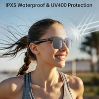 Lunettes de soleil intelligentes E03 avec traducteur IA pour plus de 150 langues, longue autonomie, protection UV, étanches IPX5