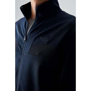 Ensemble de survêtement pour homme bleu marine texturé, coupe standard, brodé - 85248 - Marine/bleu marine - Product Image 3