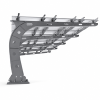 Stock UE Système de carport solaire 10KW étanche en aluminium, structure de carport photovoltaïque à montage au sol, supports de carport solaire pour stationnement