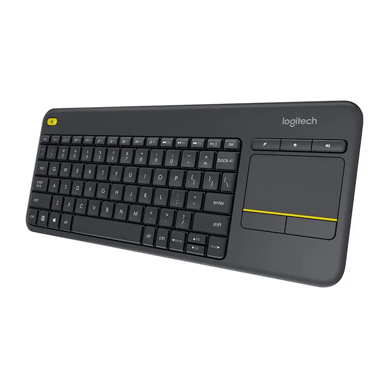 Dahili mti-dokunmatik Touchpad ile Logitech orijinal K400 artı kablosuz dokunmatik klavye