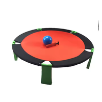 Vente en gros de ballons de plage en caoutchouc certifiés ASTM EN71 pour le divertissement familial en plein air, ensemble de jouets sportifs avec cadre en plastique personnalisé