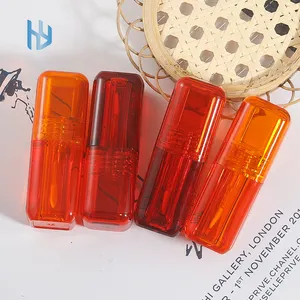 美唇油方形4.5毫升唇膏管化妆品包装红色空唇光管带盒