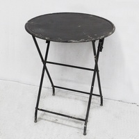 Meubles de jardin portables en fer antique Luckywind, ensemble de meubles de bar de jardin, ensemble de table et de chaises pliantes en métal pour patio et bistrot