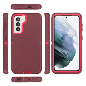 360 coque de téléphone hybride antichoc TPU PC Combo couverture de téléphone portable antichoc pour Samsung <span class=keywords><strong>Galaxy</strong></span> S24 S23 S22 <span class=keywords><strong>21</strong></span> Plus Ultra - Product Image 1