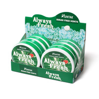 Bonbons à la menthe sans sucre, saveur pastèque, en boîte ronde