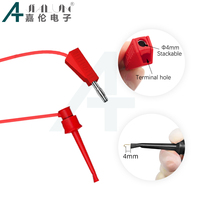 JIA LUN 4mm Banana Plug to Test Hook Clip Lead Cable Copper Soft Wire for Multimeter Electrical Testing