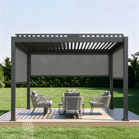 Pergola en aluminium robuste pour extérieur, anti-corrosion, design moderne, écologique, pour balcon, patio, jardin, cour, terrasse, personnalisable