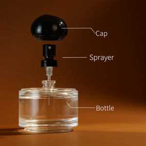 Botellas de Perfume Transparentes de Vidrio Eric de 30ml 50ml 100ml, Botella de Perfume Redonda con Pulverizador - Product Image 4