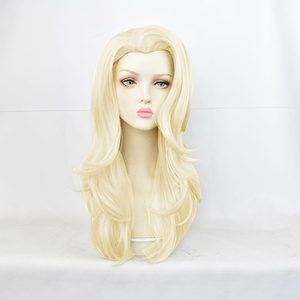 Vente chaude en gros Perruque de cosplay Elsa du film américain Frozen <span class=keywords><strong>Cheveux</strong></span> longs blonds Synthétique Résistante à la chaleur - Product Image 5
