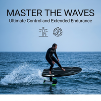 Planche de surf électrique hydrofoil verte à carreaux graphite, sans taxes, vente en gros, 8kW, haute vitesse, Foilboard Jetboard
