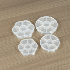 Transparent PP Plastic Round 7 Compartment Pillbox Mini Travel Pill Case For Medicine Storage - Product Image 1
