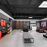 Présentoir de magasin de sport pour articles multisports : support pour raquettes de tennis, ballons de basketball et baskets