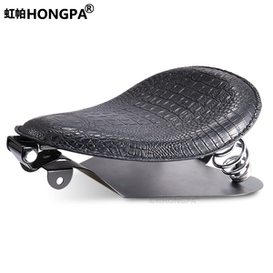 Asiento de motocicleta de cocodrilo, asiento vintage, cojín con Brackt de primavera para Harley <span class=keywords><strong>Cafe</strong></span> Racer - Product Image 3