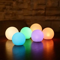 Lámpara de Bola LED RGB de 16 Colores, IP65 Impermeable, Plástico Rotomoldeado, Control Remoto, Lámpara Decorativa de Globo para Jardín y Patio