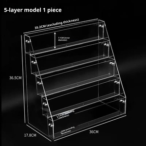 Nhà Máy Trực Tiếp Tùy Chỉnh 3Mm Dày Rõ Ràng Acrylic Hiển Thị Kệ Tiên Tiến Phong Cách Cửa Hàng Đứng Triển lãm Thương Mại Hiển Thị Mỹ Phẩm - Product Image 5