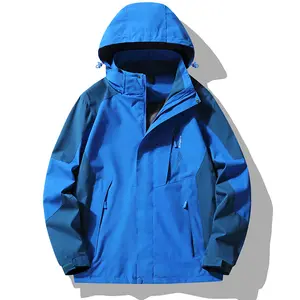 Windproof जैकेट पुरुषों कस्टम लोगो Softshell खेल जैकेट जोड़ों आउटडोर मछली पकड़ने का शिकार लंबी पैदल यात्रा जैकेट निविड़ अंधकार Windbreaker