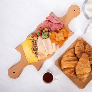 Planches à découper en bois de haute qualité, double poignée, ondulées, multifonctions, pour légumes, 64 x 20 cm, pour la cuisine - Product Image 5