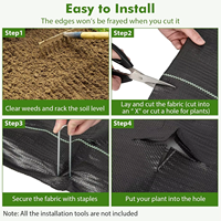 لفافة قماش مانع للأعشاب الضارة مع ثقوب مقطوعة مسبقًا للزراعة، نسيج HDPE مقاوم للشيخوخة ومقاوم للأشعة الشمسية لمحاصيل الخضروات