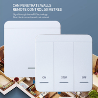 433MHz inalámbrico RF 3 botones iluminación inteligente Control remoto interruptores de pared EV1527 código de aprendizaje fabricante de Control remoto
