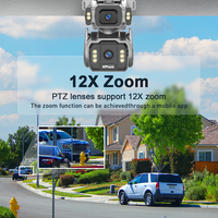 Cámara de Seguridad Solar Hieasy 2K 4MP CMOS 4G AOV con Zoom 12x, Visión Nocturna a Todo Color, Seguimiento Humano, Alarma, Audio Bidireccional, IP65