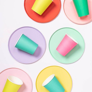 Platos de Papel para Decoración de Fiestas, Juego de Platos de Papel de Color Puro para Mesa de Fiesta - Product Image 5