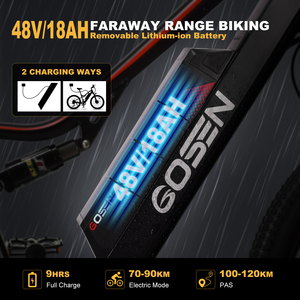 Vélo de montagne électrique 500W 48V 16.8Ah, longue portée, charge rapide, léger, E-bike E-MTB, moteur sur moyeu avant - Product Image 3