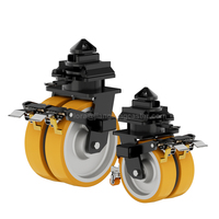 Conteneur d'expédition 8 pouces Roues doubles pour conteneurs, roulettes de service avec freins Roulettes de conteneur d'expédition Iso Roues