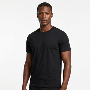 T-shirt pour homme 100% coton 200 GSM Jersey col rond, tee-shirt léger uni, fabricant de vêtements pour homme en marque privée - Product Image 6