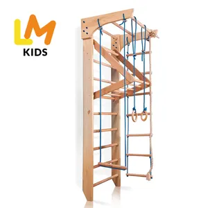 Escada sueca LM KIDS para parede de ioga, escada de madeira para fisioterapia e ginástica
