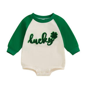 Toddler Baby Boy Girl <strong>St</strong> <strong>Patrick</strong> <strong>s</strong> <strong>Day</strong> Outfits Lucky Charm Clothes Saint Patricks <strong>Day</strong> Sweatshirt Baby Rompers - Product Image 1