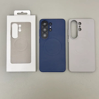 Étui de téléphone en cuir d'origine pour Samsung Galaxy S24 Ultra S25 Plus S26, protection de l'objectif, coque magnétique pour téléphone portable