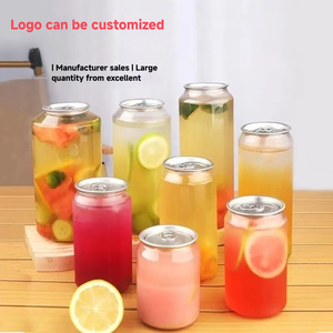 Vasos de Plástico Personalizados de 250ml, 330ml, 500ml con Tapa Fácil de Abrir, Latas de Bebida, Latas de PET para Jugo y Refrescos, Latas de Plástico para Bebidas con Tapas - Product Image 1