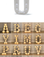 Lettres lumineuses LED pour enseignes, en plastique, à piles, IP65, blanc chaud, pour fêtes, anniversaires, bars, décorations de Noël, vente en gros