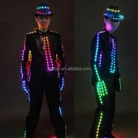 Veste LED RVB pleine couleur à pixels, Costume de danse, Tenue de performance Tron pour scène, salle de bal, danse lumineuse, tenue de soirée