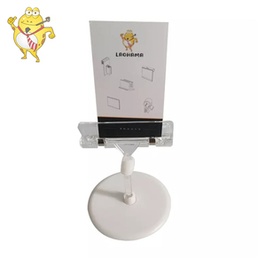 Laohama siêu thị nhựa nhỏ <span class=keywords><strong>Pop</strong></span> hai mặt giá tag nhãn dấu hiệu chủ hiển thị Clip - Product Image 2