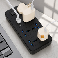 Multiprise industrielle sur mesure 2m 2000W 6 prises universelles avec ports USB Type-C et interrupteur de contrôle