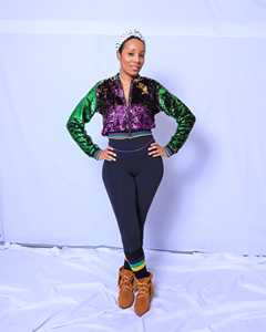 2022 <strong>Mummy</strong> <strong>and</strong> <strong>Me</strong> Green&amp;purple &amp;gold <strong>Outfit</strong> New Orleans Zipper Coat Lady Women Mardi Gras Reversible Sequin Jacket - Product Image 3