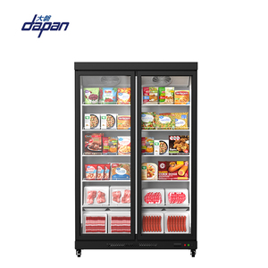 Équipement de réfrigération pour supermarchés, <span class=keywords><strong>congélateur</strong></span> <span class=keywords><strong>vertical</strong></span> à 2 portes vitrées pour la présentation de crèmes glacées et d'aliments surgelés, réfrigérateur <span class=keywords><strong>vertical</strong></span> pour viande congelée - Product Image 2