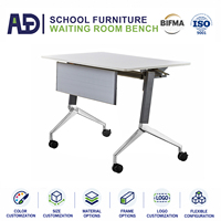 Table de formation pliable moderne, mobilier commercial en acier inoxydable pour l'école et le bureau