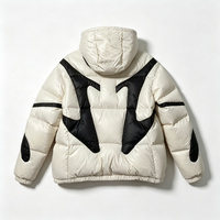 Blouson matelassé à capuche zippé pour homme, style streetwear, imprimé graphique, chaud pour l'hiver, imperméable, écologique, réversible