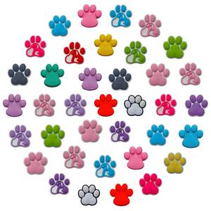 रंगीन pvc पालतू पाव जूते के चारपाई चमकदार पाव प्रिंट डिजाइन डिय सहायक उपकरण ऊपरी पशु प्रेमी जूते सजाते हैं - Product Image 2