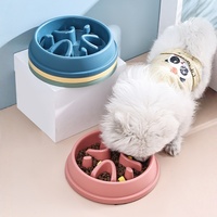 Gamelles anti-gloutonnement pour chiens, en plastique, antidérapantes, anti-étouffement, accessoires pour animaux de compagnie, vente en gros de produits pour chiens, meilleures ventes