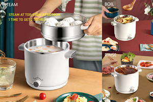 Pentola Elettrica Multifunzione 1.8L 600W, Design Unico, Prezzo di Fabbrica, Vendita all'Ingrosso - Product Image 3